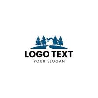 mountain landscape logo design vector