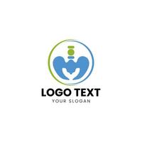 un logo para un empresa ese es hecho arriba de dos manos vector