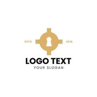 bloquear logo diseño lujo estilo vector