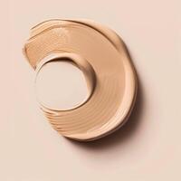 Make-up foundation texture as circle shape design, beauty product and cosmetics, makeup blush eyeshadow powder as abstract luxury cosmetic background photo
