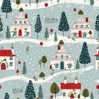 Seamless pattern, tileable Christmas holiday country dots print, English countryside cottage for wallpaper, wrapping paper, scrapbook, fabric and product design photo