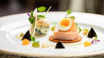 Food, hospitality and room service, starter appetisers as English countryside exquisite cuisine in hotel restaurant a la carte menu, culinary art and fine dining photo