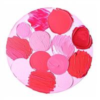 Beauty product and cosmetics texture as circle shape design, makeup blush eyeshadow powder as abstract luxury cosmetic background photo