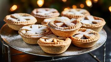Traditional English mince pies for Christmas photo