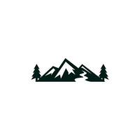 montaña paisaje logo diseño vector