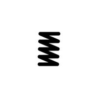 a black and white logo of a spring vector