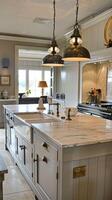 Bespoke kitchen design, country house and cottage interior design, English countryside style renovation and home decor photo