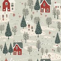 Seamless pattern, tileable Christmas holiday country dots print, English countryside cottage for wallpaper, wrapping paper, scrapbook, fabric and product design photo