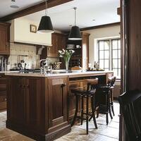 Bespoke kitchen design, country house and cottage interior design, English countryside style renovation and home decor photo