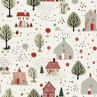 Seamless pattern, tileable Christmas holiday country dots print, English countryside cottage for wallpaper, wrapping paper, scrapbook, fabric and product design photo