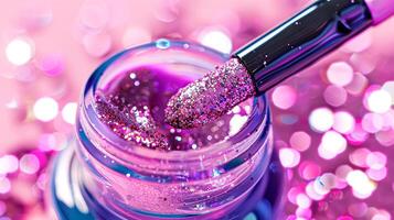 belleza producto y productos cosméticos textura, maquillaje brillar Brillantina, sonrojo sombra polvo como resumen lujo cosmético antecedentes foto