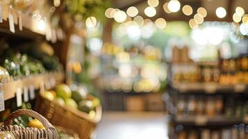 Details and products on shelves in the English counryside farm shop, small business, country style photo