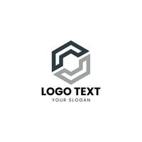 a logo for a company that is made up of a hexagon vector