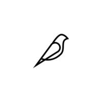 a bird is shown in a simple line drawing vector