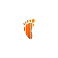 footprint logo design vector