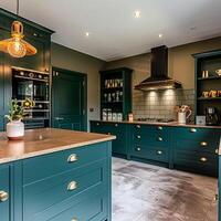 Bespoke kitchen design, country house and cottage interior design, English countryside style renovation and home decor photo