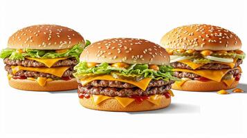 Perfect burgers, fast food chain commercial photo