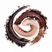 Beauty product and cosmetics texture as circle shape design, makeup blush eyeshadow powder as abstract luxury cosmetic background photo