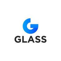 the glass logo is shown on a white background vector