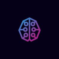 a logo for a company that is called brain vector