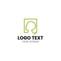 a logo for a company that is made up of a man's head vector
