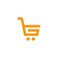 a shopping cart icon on a white background vector