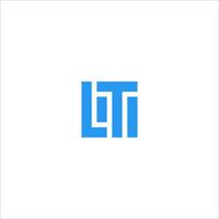 a blue and white logo with the word lti vector