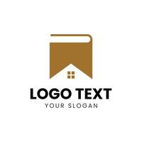 a book logo design for a real estate company vector