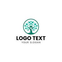 Tree abstract green logo vector