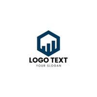 a logo for a business with a graph vector