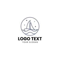 a logo for a boat company vector