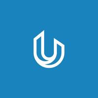 the u logo on a blue background vector