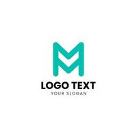 the letter m logo design vector