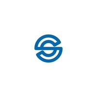 a blue and white logo with the letter s vector