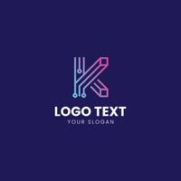 el letra k logo diseño vector