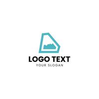 a logo design for a mountain range vector