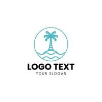 a palm tree logo design vector