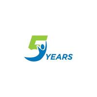 5 years Anniversary logo design file vector