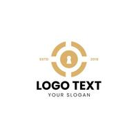 bloquear logo diseño lujo estilo vector