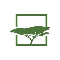 a logo for a tree with a square frame vector