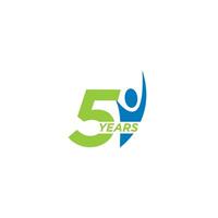 5 5 años aniversario logo diseño archivo vector