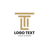 the letter t logo design template vector