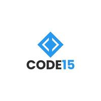 el código 15 logo en un blanco antecedentes vector
