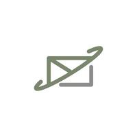 un verde y gris logo para un correo electrónico vector