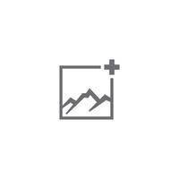 a mountain with a cross on it vector