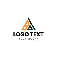 abstract logo design with triangle shape vector