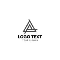 Triangle logo design modern style vector