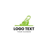 lawn mower logo design vector