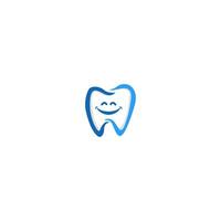 a tooth logo with a smile on it vector