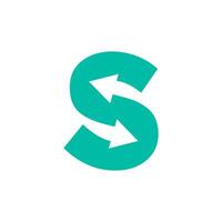 a logo with the letter s in the middle vector